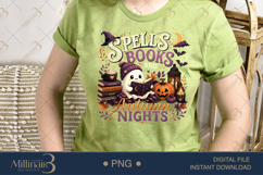 Spells Books and Autumn Nights PNG, Cute Halloween Book Love Product Image 3