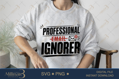 Professional Email Ignorer SVG PNG, Funny Work Quote Digital Product Image 3