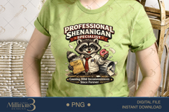 Professional Shenanigan Specialist PNG, Funny Raccoon Sublim Product Image 3