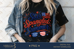 Star Spangled Summer PNG, Patriotic Summer Sublimation Desi Product Image 3