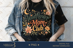 Wildflower Mom Club PNG, Retro Floral Mama Design, Boho Wild Product Image 3