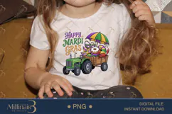 Happy Mardi Gras PNG, Mardi Gras Tractor Shirt Design with M Product Image 3