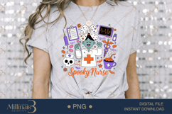 Spooky Nurse Halloween PNG |Funny Nurse Sublimation Product Image 3