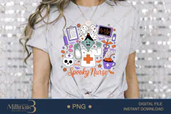 Spooky Nurse Halloween PNG |Funny Nurse Sublimation Product Image 3