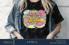 Healing in Wild Blooms PNG, Watercolor Floral Design, Soft B Product Image 3