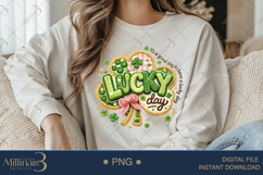 Lucky Day St Patricks Day PNG, Shamrock Clover Clipart, Cute Product Image 3