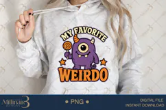 My Favorite Weirdo PNG, Funny Halloween Quote Design, Cute S Product Image 3