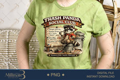Trash Panda Social Club PNG, Funny Raccoon Digital Design, M Product Image 3