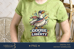 Goose of Liberty PNG, Funny Patriotic Goose Sublimation Desi Product Image 3