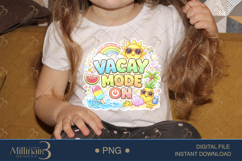 Vacay Mode On PNG, Cute Kawaii Summer Vacation Clipart with Product Image 3