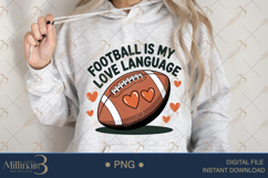 Football Is My Love Language PNG | Cute Football Clipart for Product Image 3
