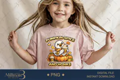 Pumpkin Spice and Honks PNG, Cute Fall Goose PNG, Autumn Dig Product Image 3