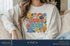 Floral Graduation 2026 PNG|Boho Senior Flower 2026 PNG Product Image 3