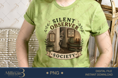 Silent Observer Society PNG, Introvert Cat Sublimation Desig Product Image 3