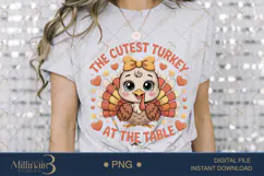 Cutest Turkey at the Table PNG Adorable Thanksgiving Baby Product Image 3