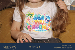 Sea You Soon PNG Summer Beach Design, Tropical Shirt Graphic Product Image 3