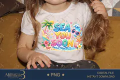 Sea You Soon PNG Summer Beach Design, Tropical Shirt Graphic Product Image 3