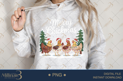 Merry Chickmas PNG Funny Christmas Chickens Clipart | Farm A Product Image 3
