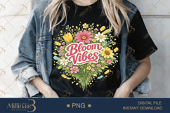 Bloom Vibes PNG Watercolor Floral Bouquet Design, Boho Flowe Product Image 3