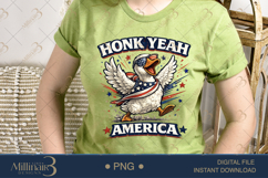 Honk Yeah America PNG, Funny Patriotic Goose Sublimation Des Product Image 2