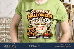 Surviving Halloween With My Students PNG, Funny Teacher Fuel Product Image 3