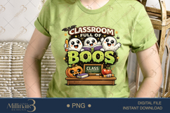 Classroom Full Of Boos PNG, Cute Halloween Teacher Design wi Product Image 3