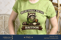 Selectively Social Raccoon PNG, Funny Introvert Raccoon Subl Product Image 3
