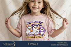 Boo Crew Honk Squad PNG, Cute Halloween Goose Friends PNG, D Product Image 3