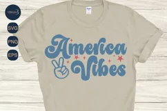 America Vibes Smiley SVG PNG Sublimation America|4th Of July Product Image 3