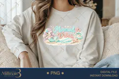 Mermaid Vibes PNG, Crochet Mermaid Sublimation Design, Cute Product Image 3