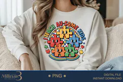 I Teach Au-Some Kids PNG | Autism Awareness Teacher PNG Product Image 3