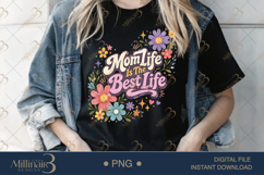 Mom Life Is The Best Life PNG, Colorful Floral Mama Design, Product Image 3