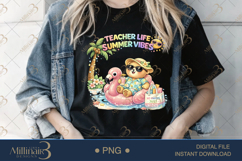 Teacher Life Summer Vibes PNG Funny Teacher Summer Clipart | Product Image 3