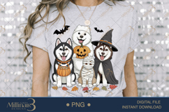 Husky Ghost Halloween Dog PNG |Ghost Dog, Pumpkin Pu Product Image 3