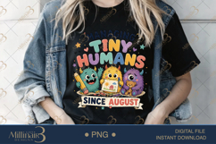Managing Tiny Humans Since August PNG, Cute Teacher Design w Product Image 3