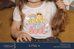 Sunny Little Soul PNG, Cute Kawaii Summer Quote Design with Product Image 3