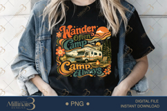 Wander Often Camp Always PNG, Retro Camping Sublimation Desi Product Image 3