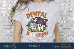 Dental Boo Crew PNG |Spooky Cute Halloween Sublimation Product Image 3