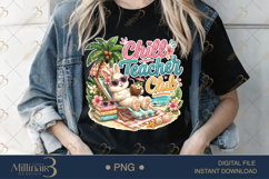 Chill Teacher Club PNG Cute Teacher Summer Clipart | Beach B Product Image 3