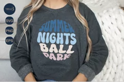 Summer Nights Ball Park Lights SVG PNG Sublimation |Football Product Image 3