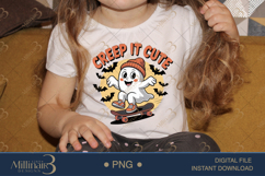 Creep It Cute PNG Halloween Fun Graphic Onesie Product Image 3