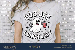 Boo Jee Lunch Lady Halloween PNG|Funny School Cafeteria PNG Product Image 3