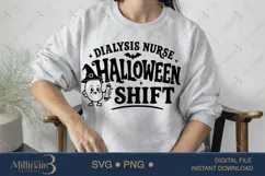 Dialysis Nurse Halloween Shift SVG PNG, Cute Renal Nurse Hal Product Image 3