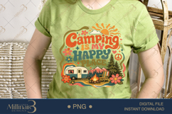 Groovy Camping PNG Bundle, 20 Retro Camping Sublimation Desi Product Image 4