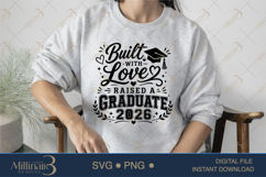 Built with Love Raised a Graduate 2026 SVG PNG, Proud Mom Gr Product Image 3