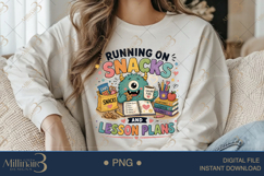 Running on Snacks and Lesson Plans PNG, Cute Teacher Monster Product Image 3