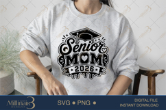 Senior Mom 2026 SVG PNG, Graduation Mom Shirt Design, Class Product Image 3