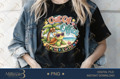 Out Of Office Teacher Edition PNG Funny Teacher Summer Clipa Product Image 3