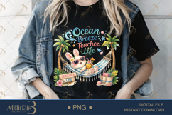 Ocean Breeze Teacher Life PNG Cute Teacher Summer Clipart | Product Image 3