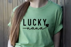 Lucky Nana Shamrock SVG|Funny St Patricks Day Svg| Mom Product Image 3